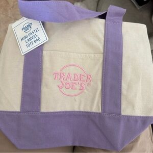 Trader Joe’s, mini lavender, pastel Canvas Tote Bag